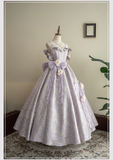 Gorgeous Lilac Sweet 16 Quinceanera A-Line Sweetheart Pearl 3D Flowers Spaghetti Strap Evening Dress Ball Gown HZ1024