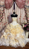 Gorgeous Strapless Ruffles Sweet 16 Quinceanera A-Line Evening Dress Ball Gown HZ1024