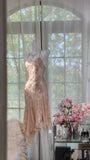 Fashion Sequin Beading Spaghetti Strap A-line Satin Party Dresses Homecoming Dresses HZ1024
