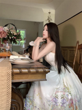 New Floral Design Simple Elegant Casual Spaghetti Strap Dress HZ1024