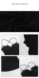 Enchanting Black Sweetheart Spaghetti Strap Pleated Mermaid Prom Dress Evening Dress HZ1024