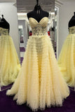 Prom Dresses Save Sweetheart Lace Corset Tiered Tulle Prom Dress HZ1024