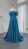 Gorgeous Sparkling Sequin Embroidery Off-the-shoulder A-Line Long Prom Dress Evening Dress HZ1024