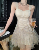 Vintage Sweetheart Sequin Design A-line Tulle Homecoming Dress HZ1024