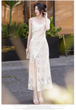 Vintage Fashion Beige Irregular Ruffled Hem Design Elegant A-line Spaghetti Strap Dress HZ1024