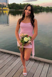 Vintage Simple Sheath Chiffon Strapless Homecoming Dress Party Dress Cocktail Dress HZ1024