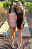 Vintage Simple Sheath Chiffon Strapless Homecoming Dress Party Dress Cocktail Dress HZ1024