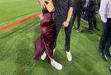 Sexy Deep V Neck Burgundy Mermaid Satin Split Long Prom Dresses HZ1024