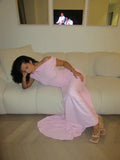 Elegant Pink Sleeveless Bodycon Mermaid Simple Long Prom Dress Evening Dress HZ1024