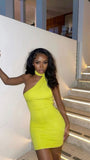 Sexy Off Shoulder Sleeveless Bodycon Mermaid Mini Party Dress Homecoming Dress HZ1024