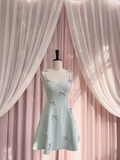 New Fashion Bow Design A-line Spaghetti Strap Party Dresses Homecoming Dresses, HZ1024