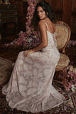 Vintage Floral Jacquard Spaghetti Strap Design Prom Dress Evening Dress HZ1024